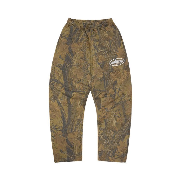 

Спортивные брюки Corteiz Island Puff Print Open Hem Sweatpant, Forest Camo