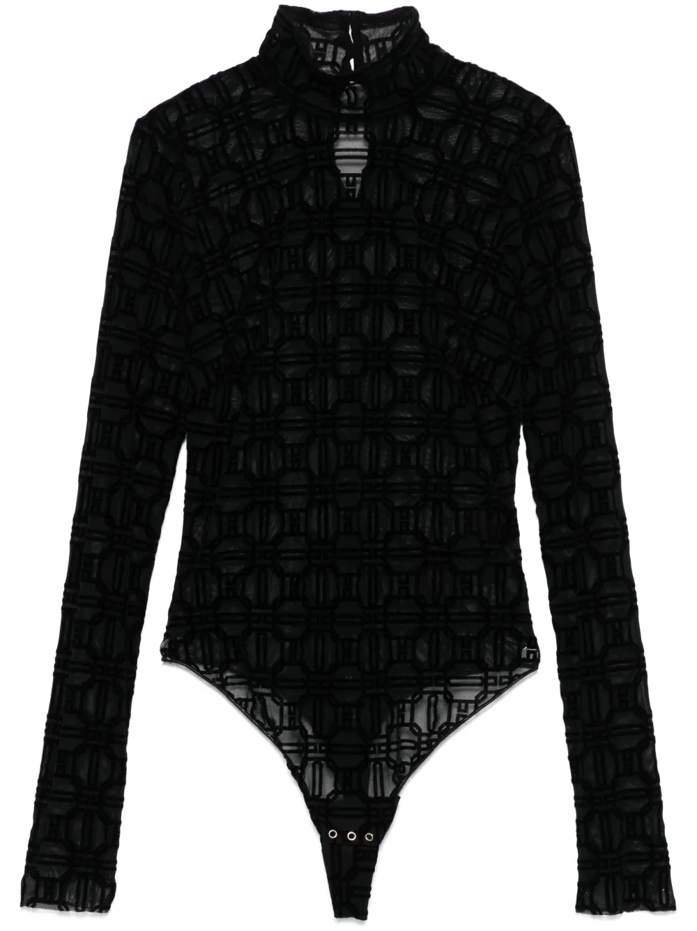 

Боди из тюля Elisabetta Franchi, черный