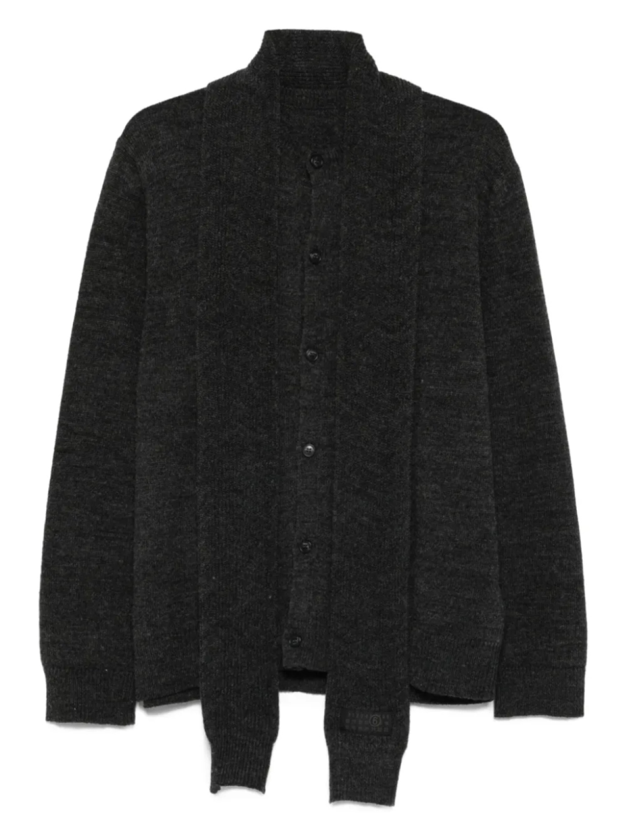 

MM6 Maison Margiela кардиган с завязками на воротнике, серый