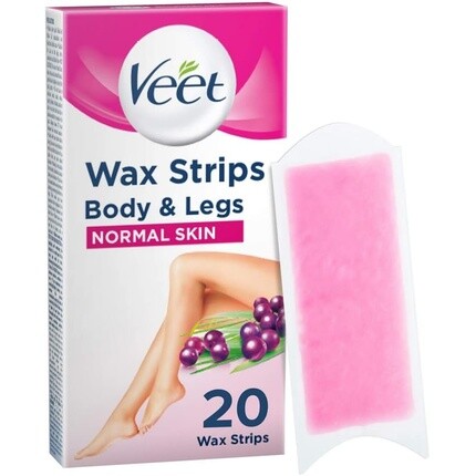 

Восковые полоски для нормальной кожи ног и тела 20 полосок, Veet