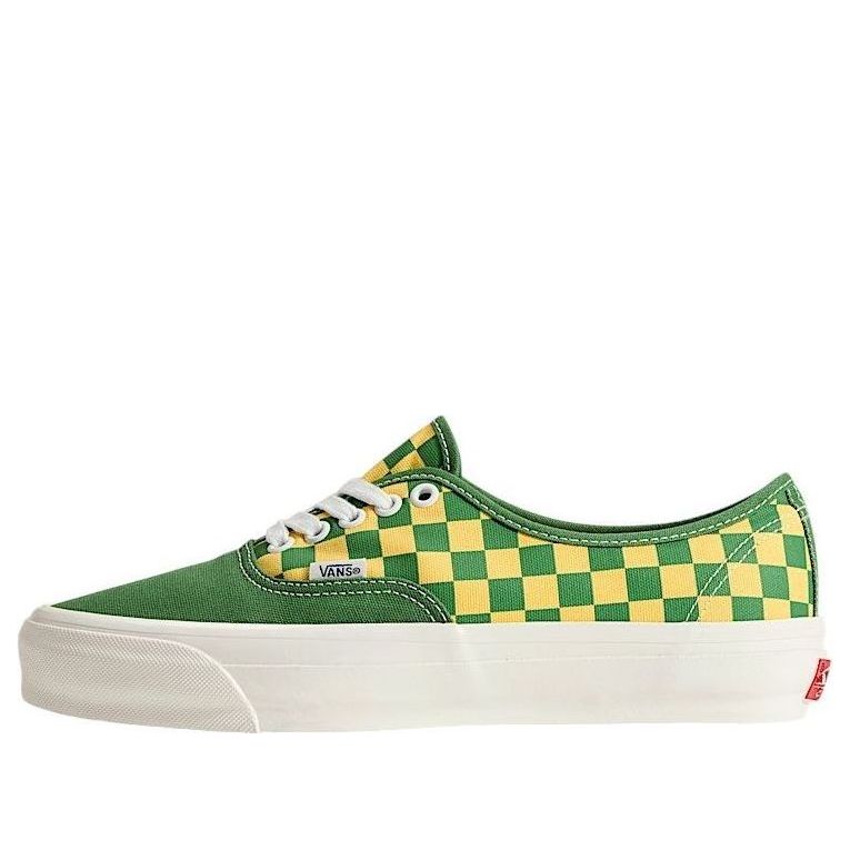 

Кроссовки Vans Premium Authentic Checkerboard 'Fairway Green Yellow', зеленый