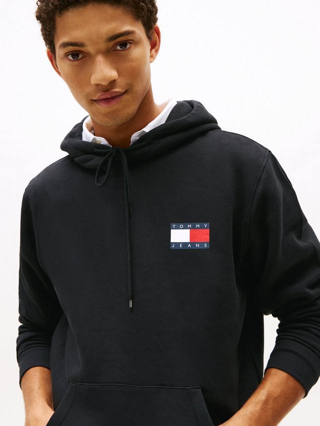 Толстовка Tommy Jeans Tommy Badge из флиса Tommy Hilfiger, Black — фото 4