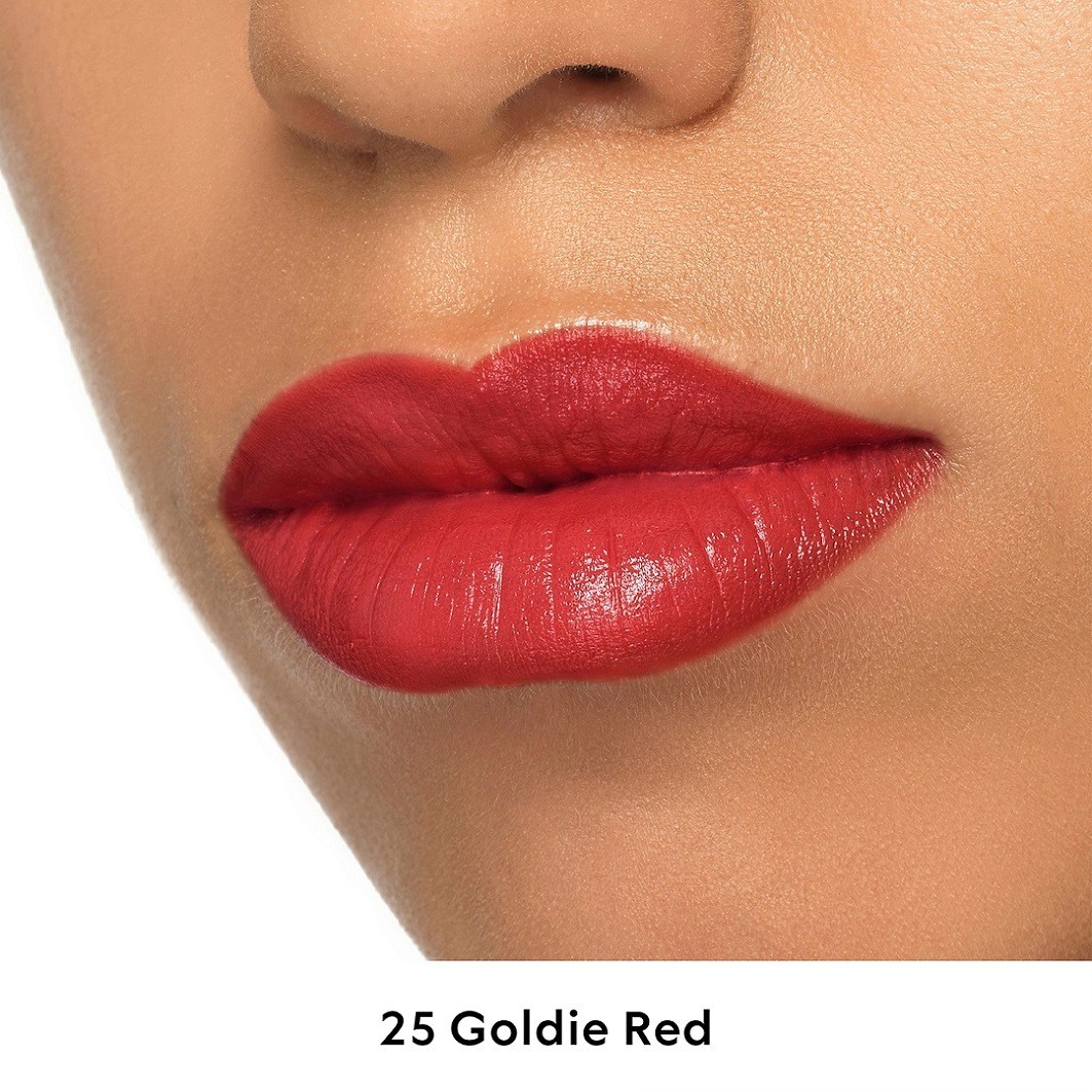 Помада для губ gucci beauty rouge a levres voile Gucci, nr. 25 goldie red, вес 3.5 гр. — фото 3