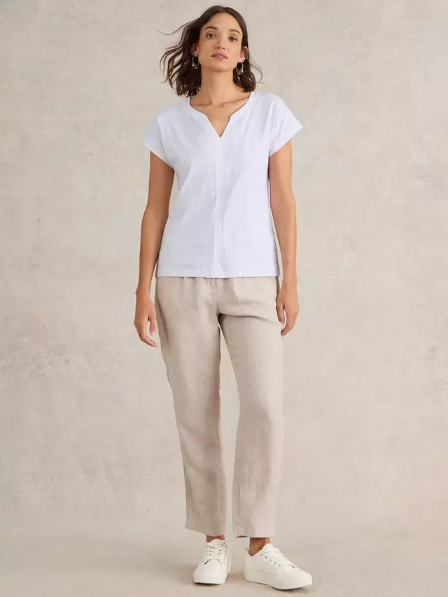 

Футболка White Stuff Nelly Notch Neck, цвет brilliant/white