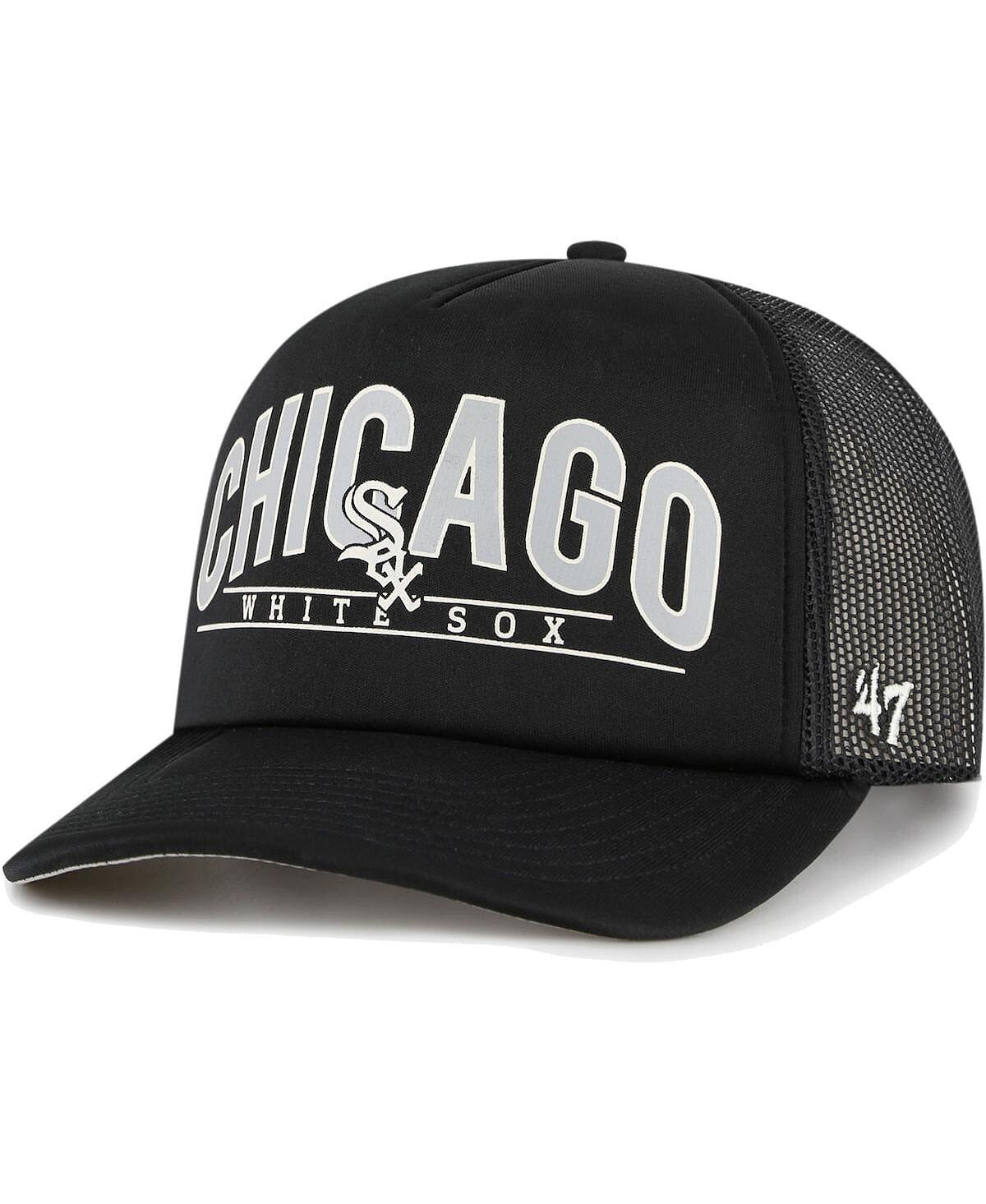 

Мужская черная кепка Chicago White Sox Backhaul из пеноматериала Trucker Snapback '47 Brand