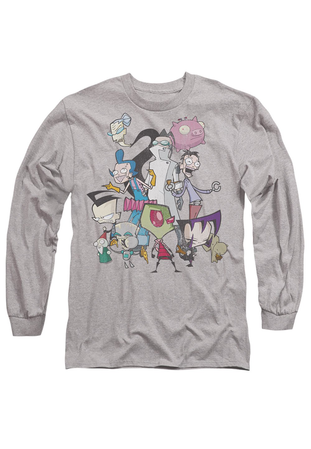 

Топ с длинными рукавами INVADER ZIM GROUP SHOT Cotton Soul, серый