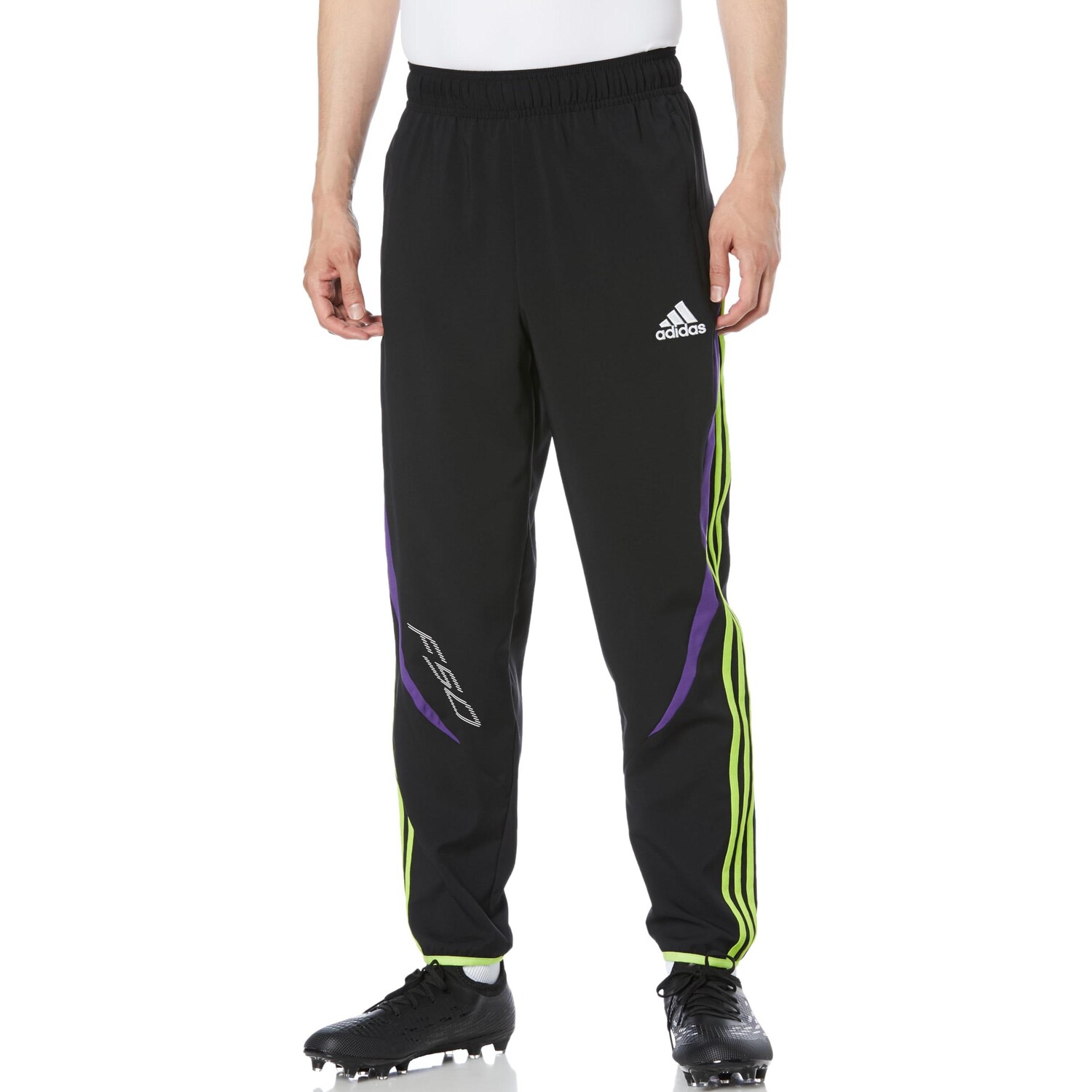 F50 Повседневные брюки мужские черные Adidas, черный — фото 2