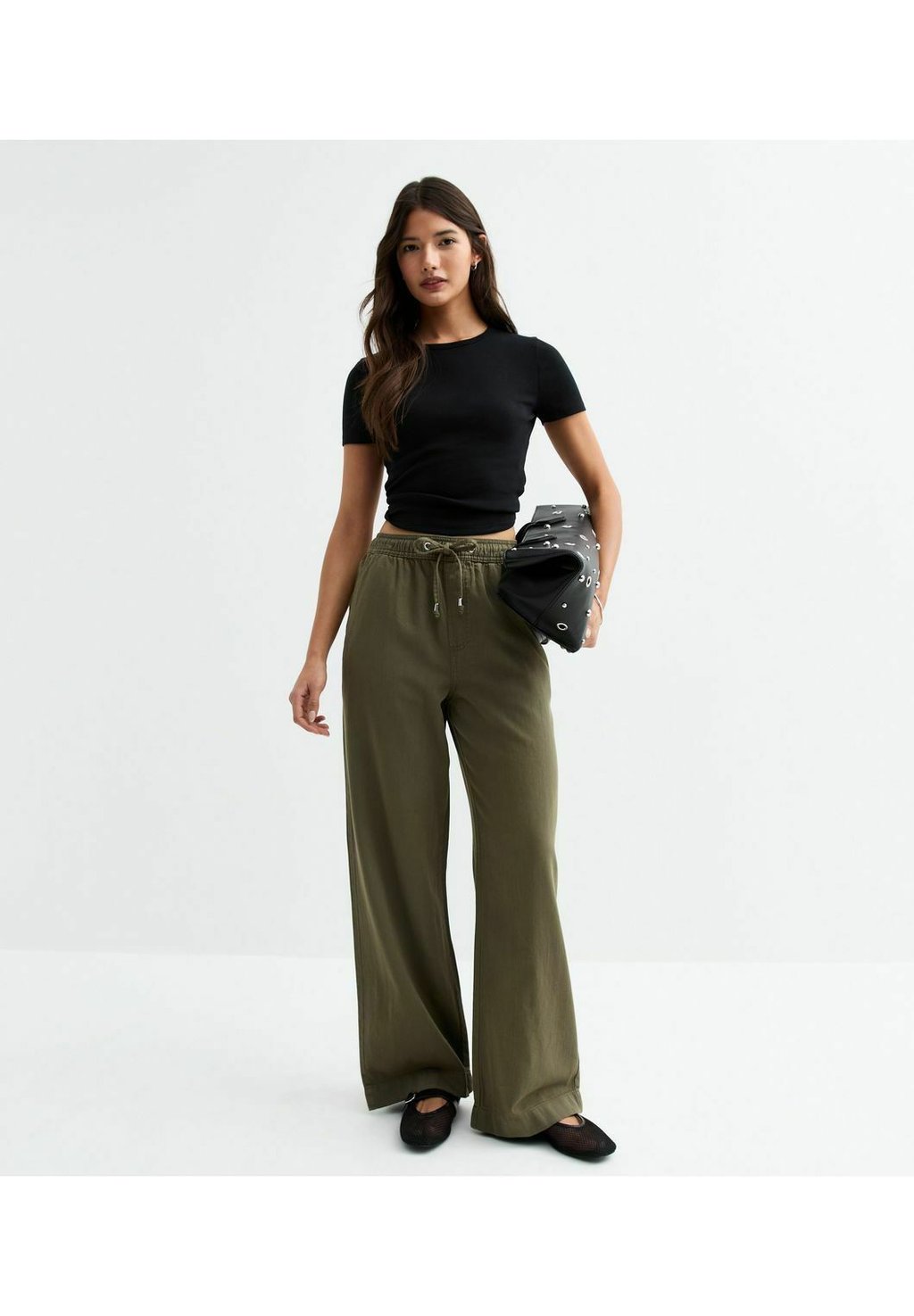 

Брюки TWILL WIDE LEG New Look, хаки