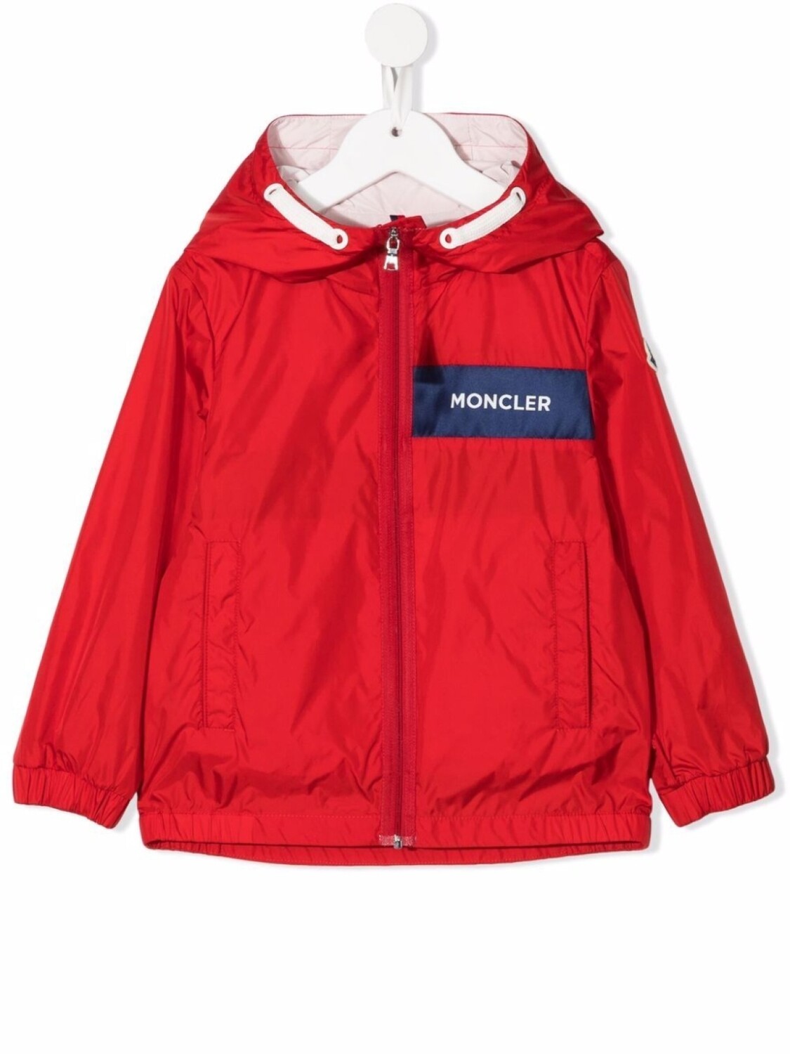 

Moncler Enfant куртка с нашивкой-логотипом, красный