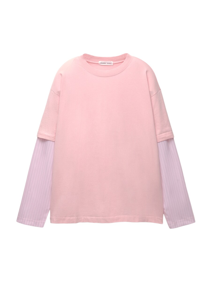 

Рубашка большого размера Pull&Bear, розовый