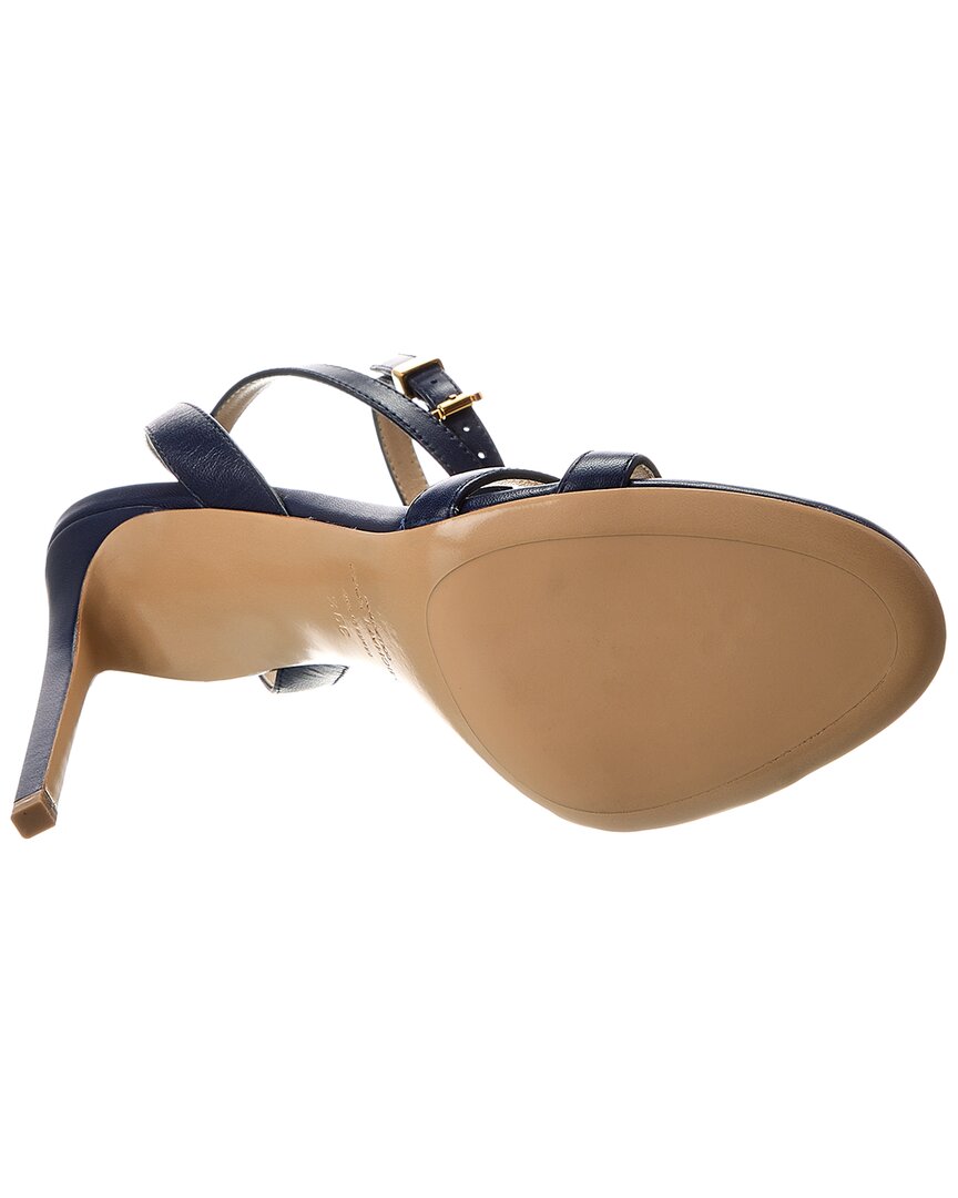 Michael Kors Collection Chrissy Runway Leather Sandal, синий — фото 4