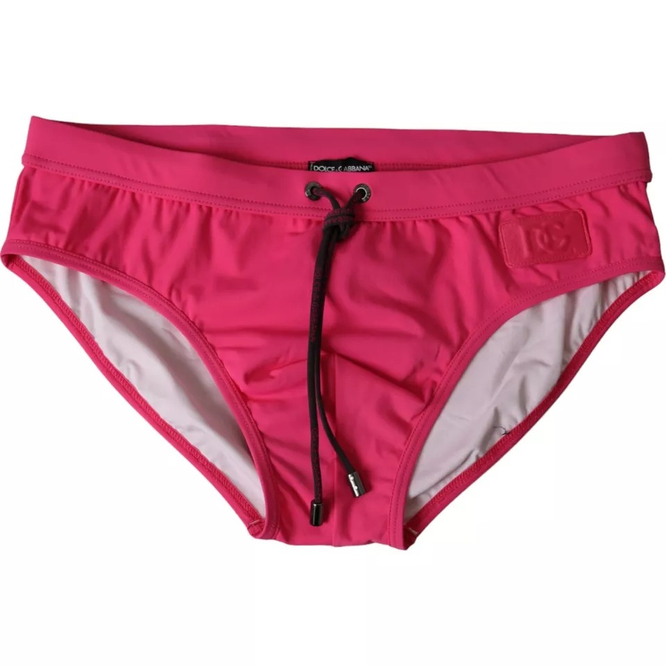 

Розовый нейлон DG Logo Beachwear Brief Swimwear Men Dolce & Gabbana