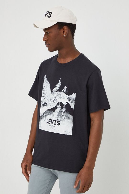 

Хлопковая футболка Levi's, черный