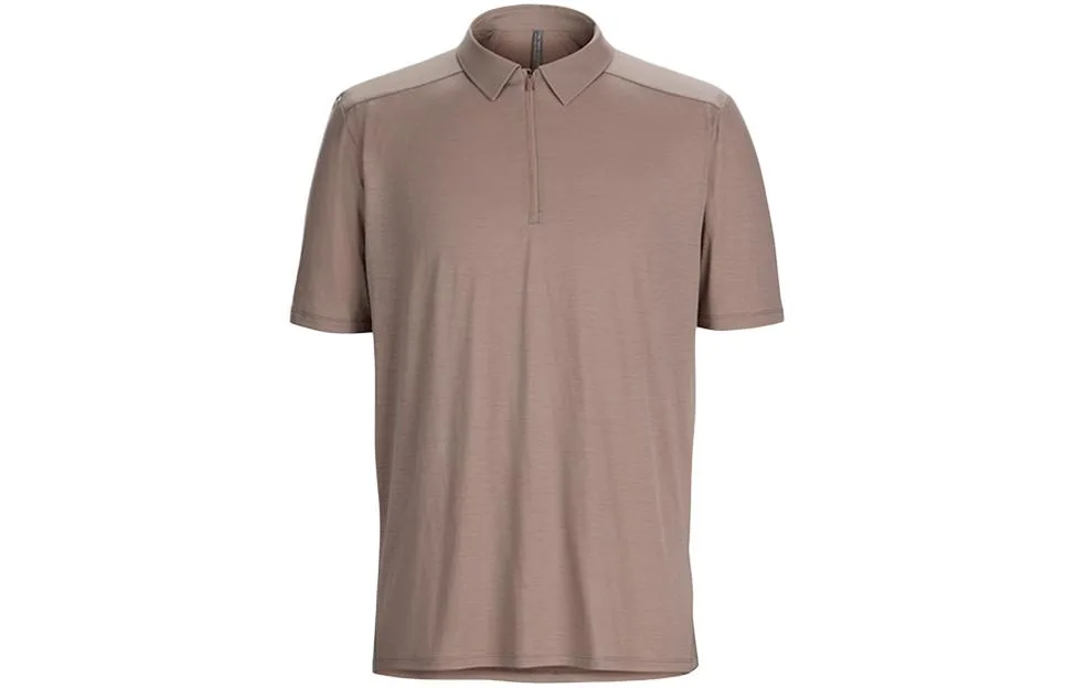 Футболка-поло Veilance Collection с воротником, умеренно прямой крой Arcteryx, Steep Rock Brown/Soil
