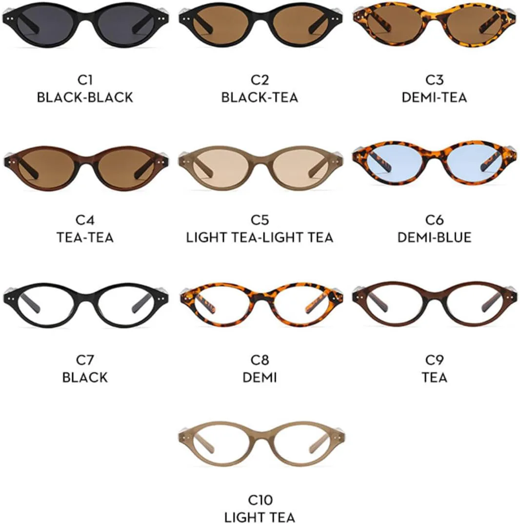 

Солнцезащитные очки с защитой UV400 | Маленькая оправа, цветные линзы | для женщин и мужчин, для занятий спортом на открытом воздухе и вождения (C10) LXLHWN, C5