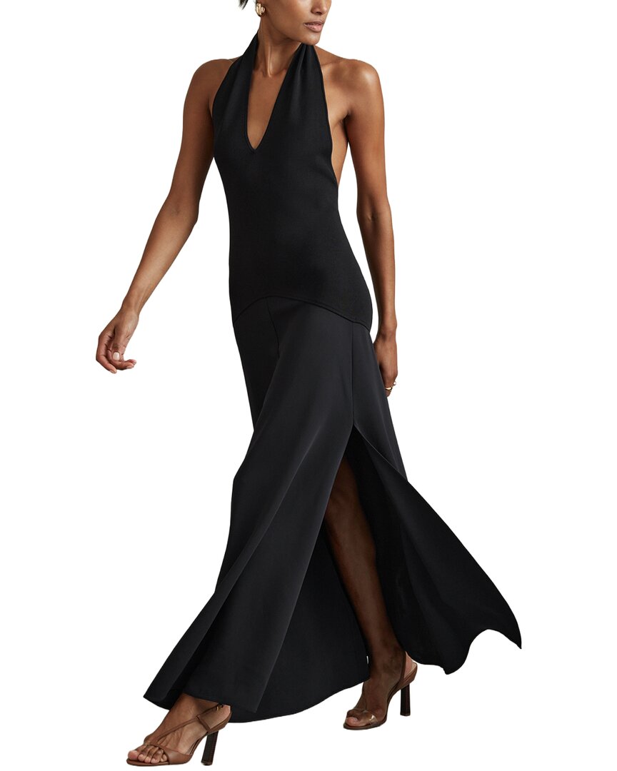 

Гибридное миди-платье Reiss Rene, темно-синий