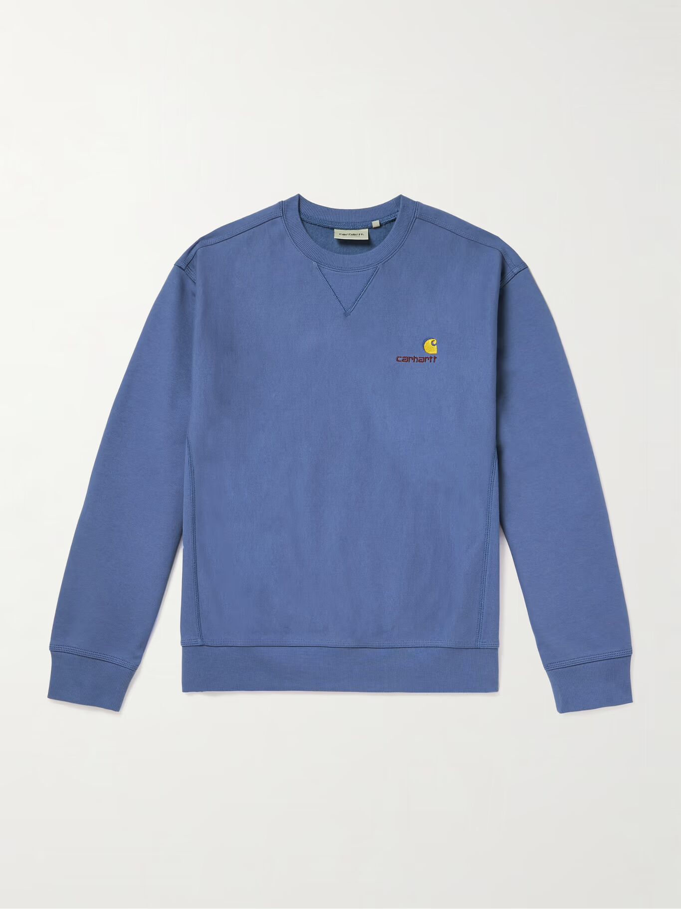 

Свитшот из хлопчатобумажной ткани с вышитым логотипом CARHARTT WIP, синий