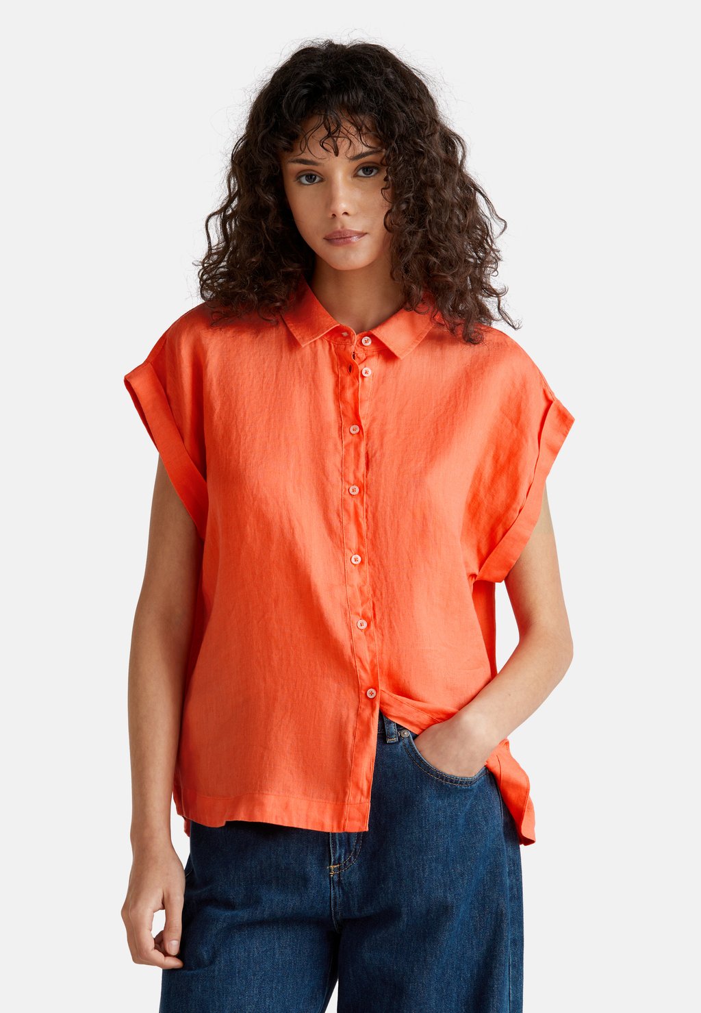 

Блузка на пуговицах REGULAR FIT United Colors of Benetton, оранжевый