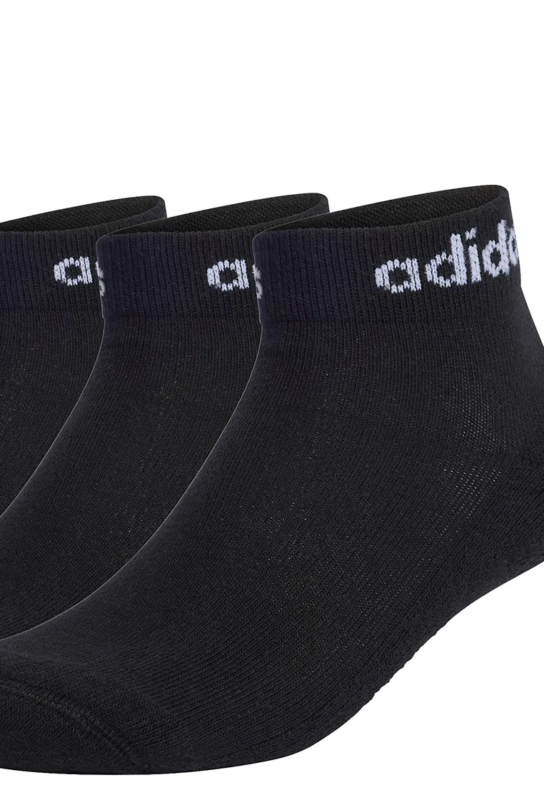 Носки женские, 3 пары, Think Linear Adidas, белый/черный — фото 2