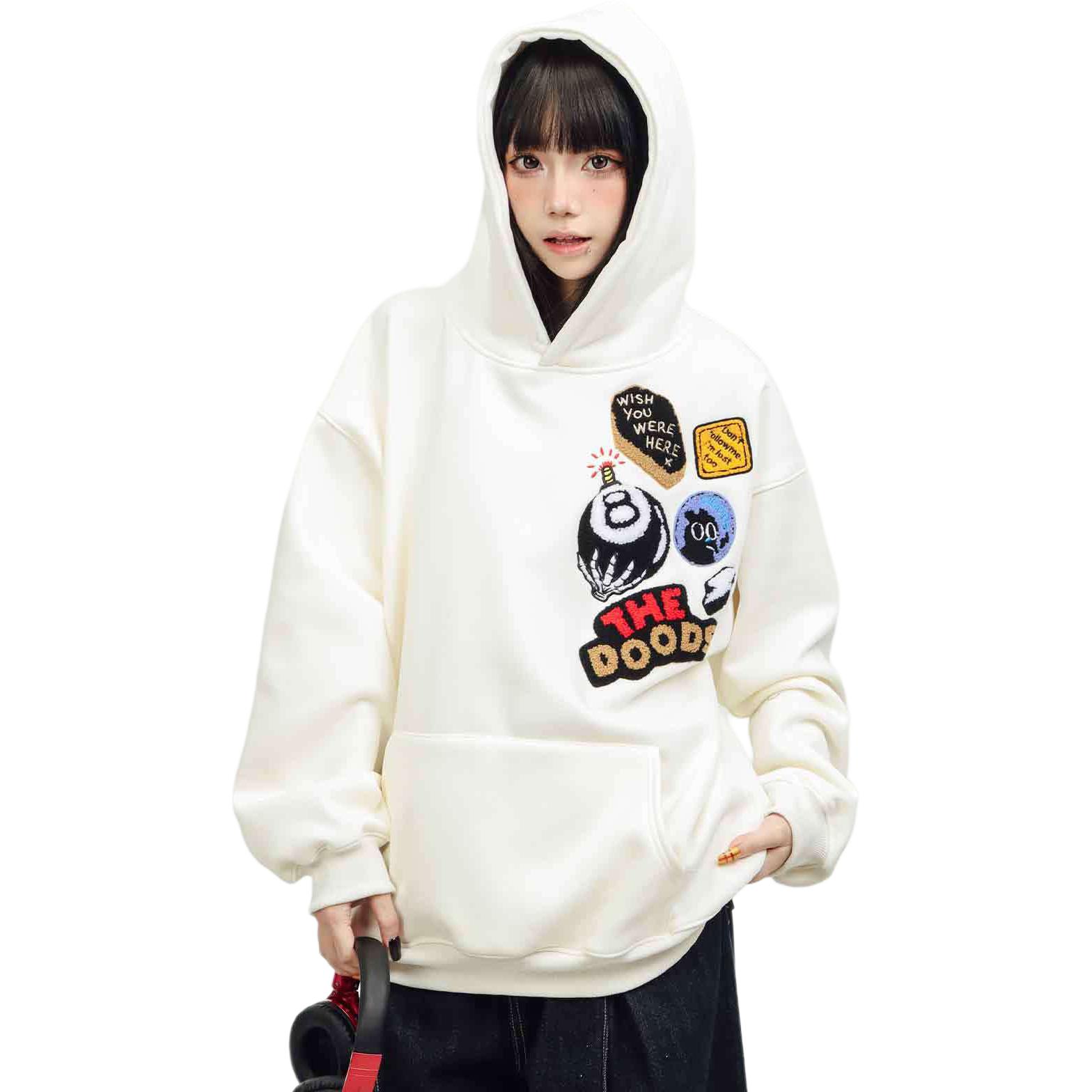 

Толстовка Unisex Hooded Moderate Regular NEVER RULE, белый