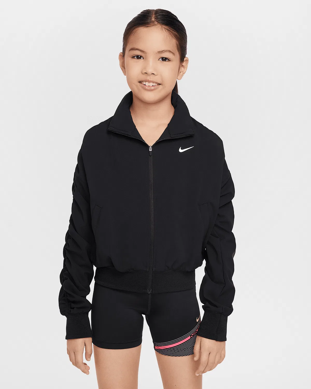 Детская куртка Nike Dri-FIT Lightweight для девочек, Black/White