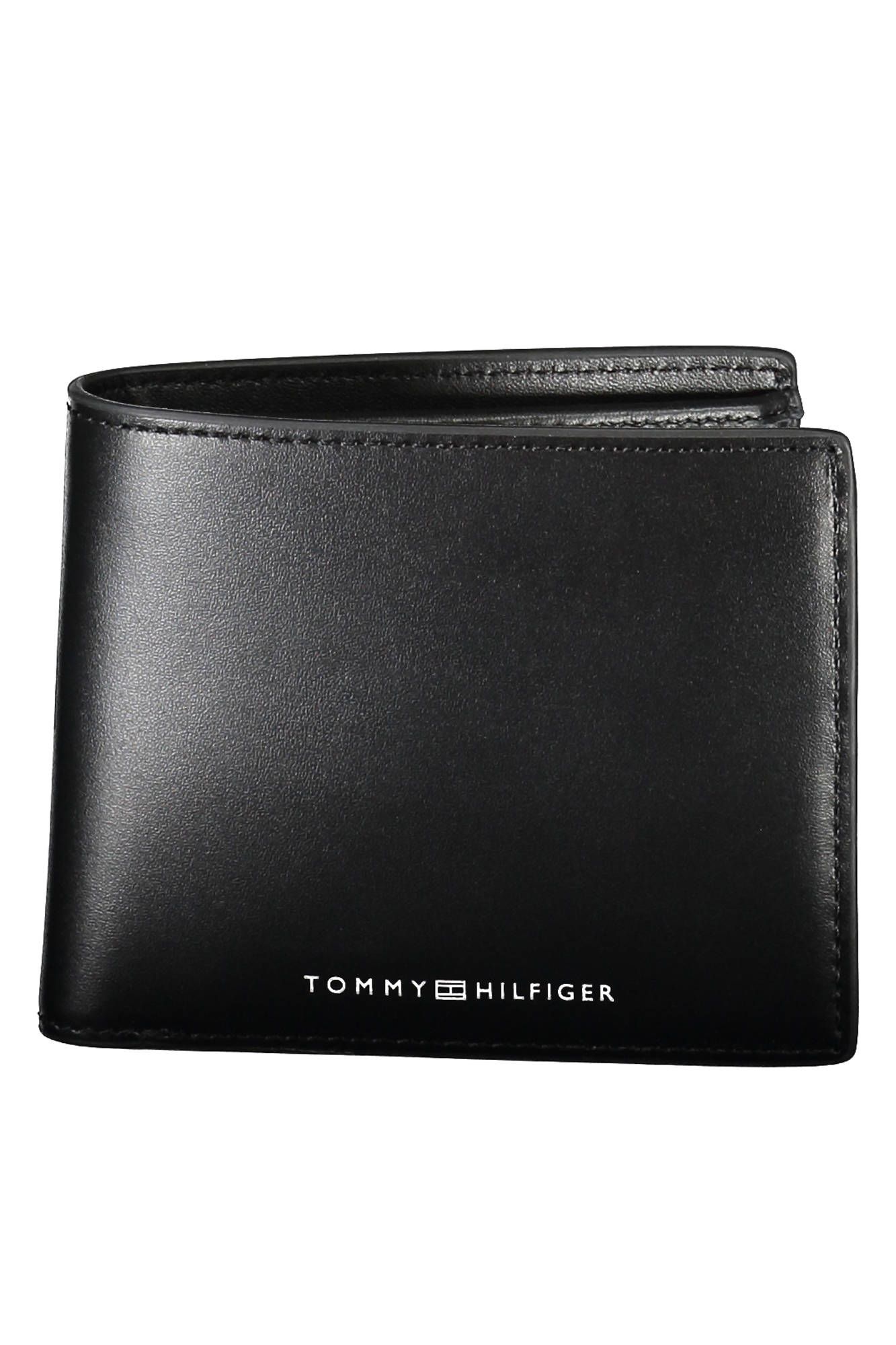 

Черный кожаный мужской кошелек Tommy Hilfiger