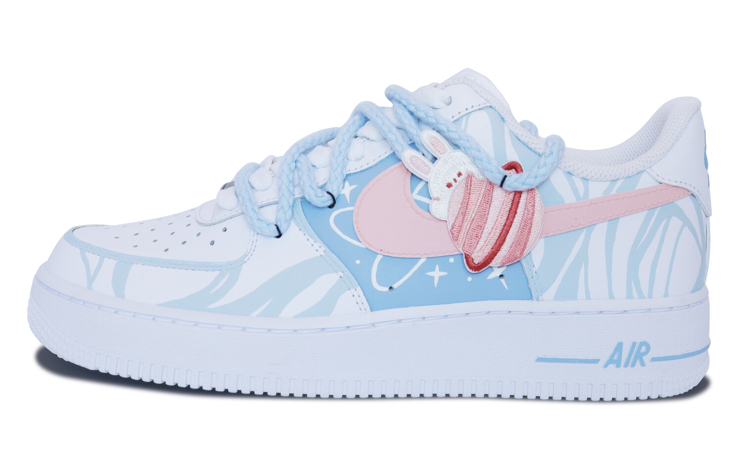 

Кроссовки Nike Air Force 1 Skateboarding Shoes Unisex Low-top Blue/pink, голубой, Синий, Кроссовки Nike Air Force 1 Skateboarding Shoes Unisex Low-top Blue/pink, голубой