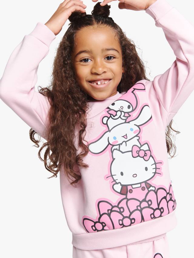 Детские джоггеры Hello Kitty из хлопковой смеси Brand Threads, Pink — фото 3