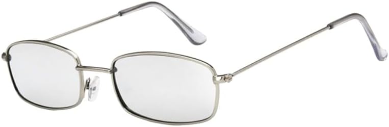 

Классические винтажные прямоугольные солнцезащитные очки для женщин, ретро-очки, цветные зеркальные солнцезащитные очки для женщин, квадратные солнцезащитные очки для водителя UJNHGQ, Silver Silver