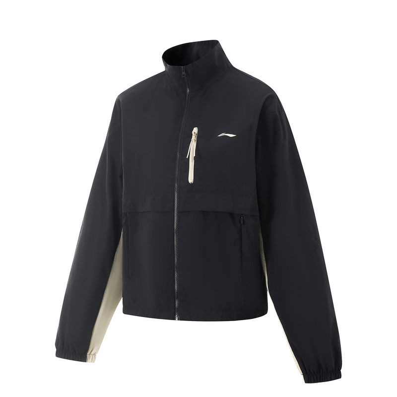

LINING Фитнес куртка тренч женская черная, Black