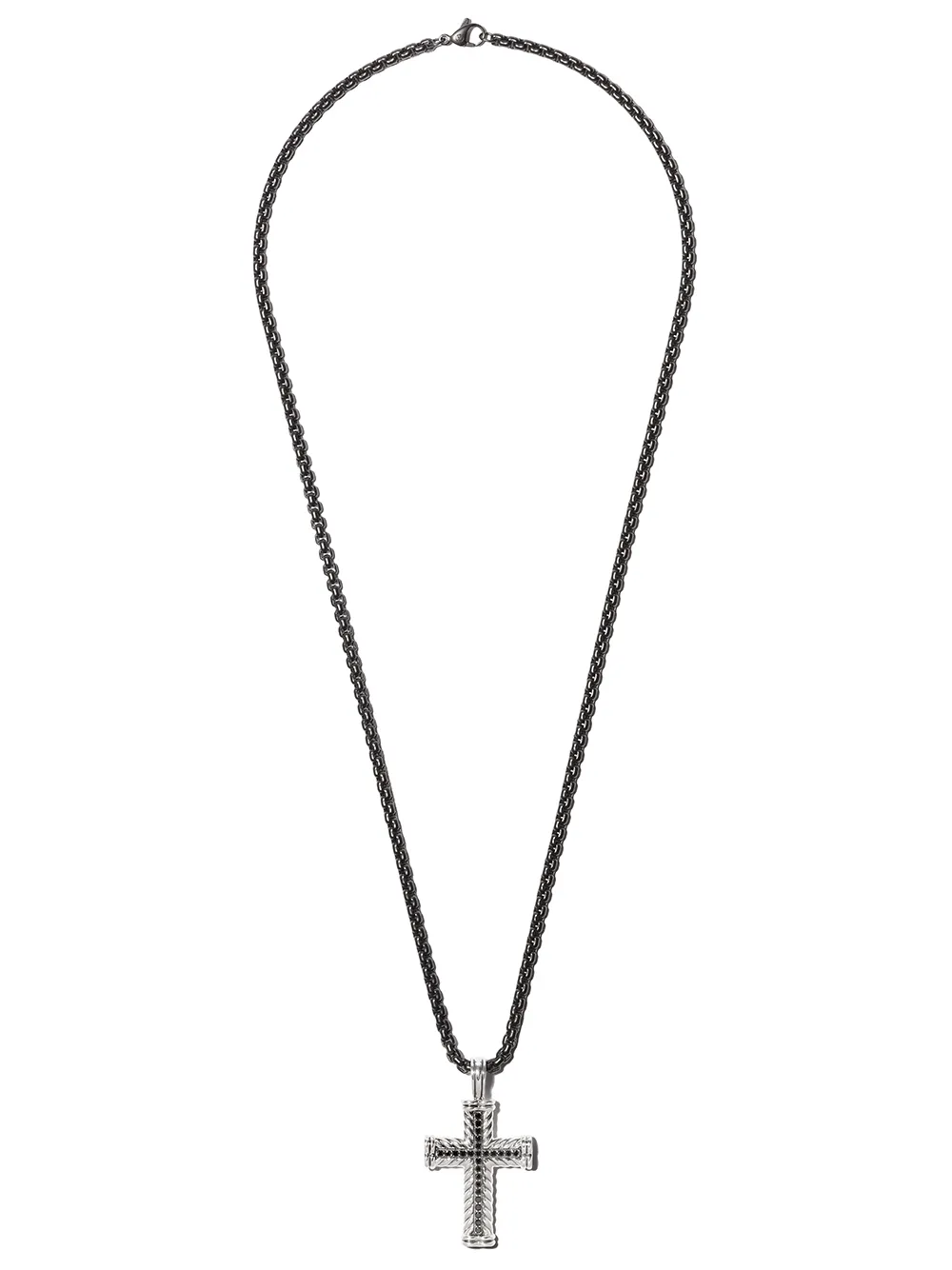 

Серебряная подвеска Chevron Cross с бриллиантами (41.7 мм) David Yurman, серебяный