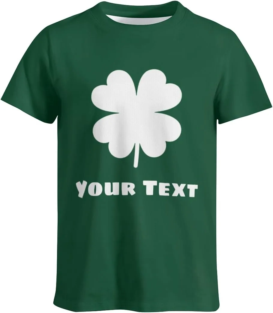 Футболка Unisex Adult Custom St Patrick's Day с зеленым клевером, двусторонняя печать — фото 2
