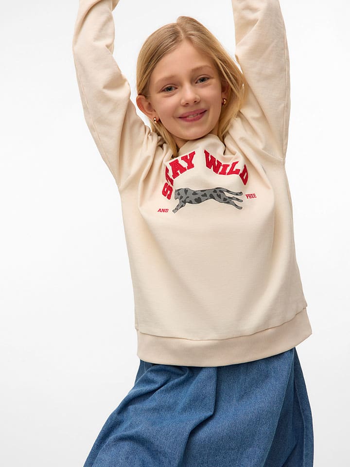 Vero Moda Girl Свитер "Октавия" кремового цвета — фото 3