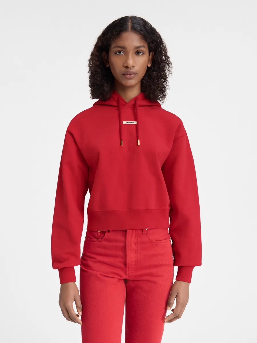 

Толстовка с логотипом Grgrain Le Gr Grain Jacquemus, темно-красный