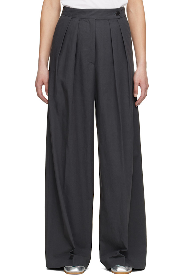 

Брюки плиссе Dries Van Noten, серый