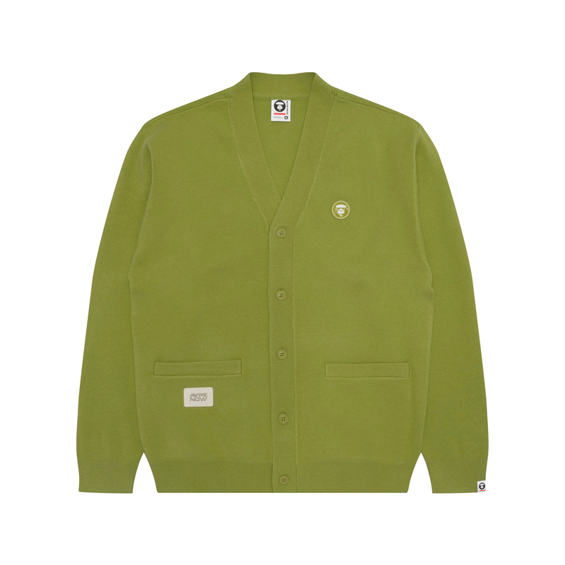 

Кардиган A Bathing APE Ape Head с накладным карманом Aape, зеленый