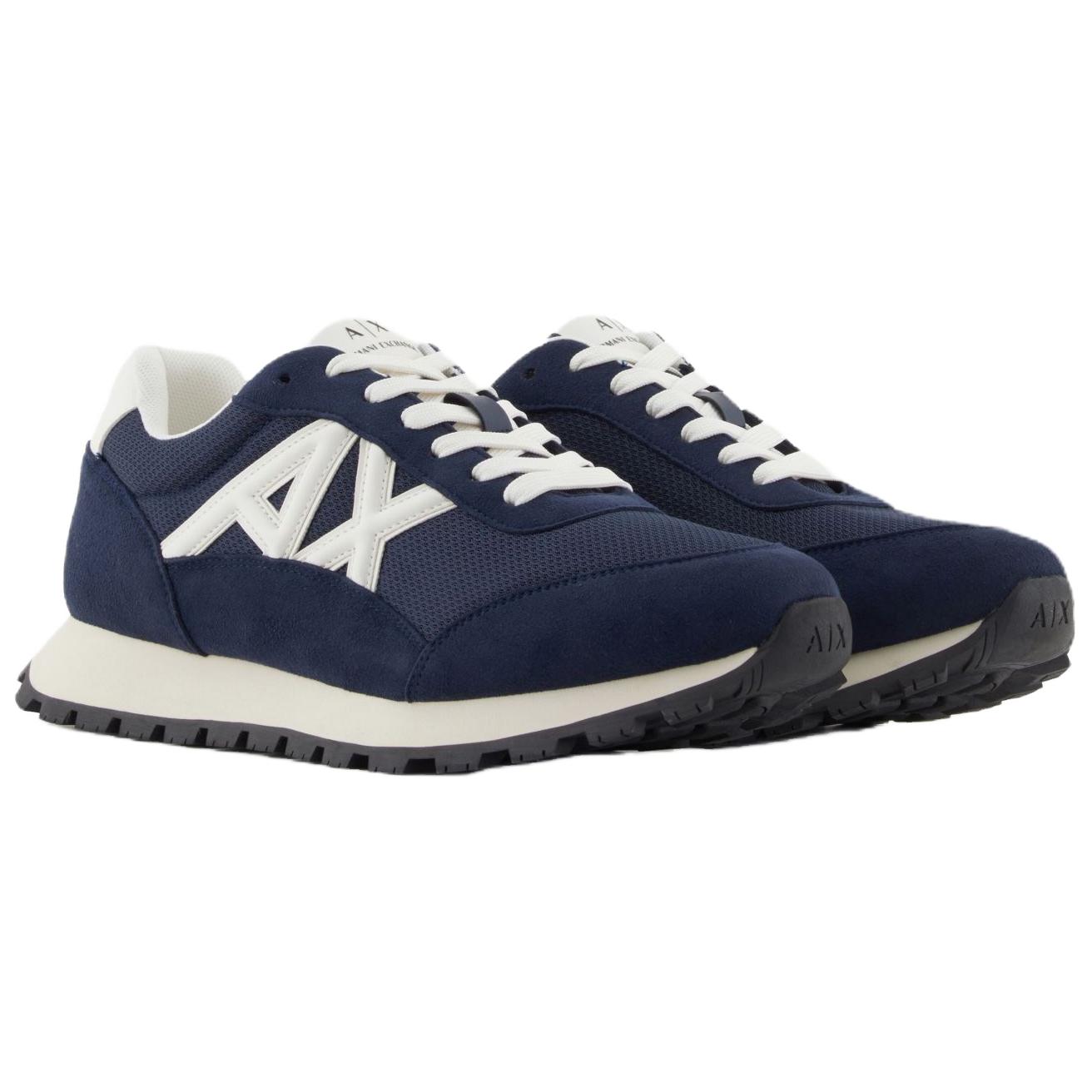 ARMANI EXCHANGE Кроссовки AE Low top Casual высотой 3,5 см мужские Marine Blue — фото 3