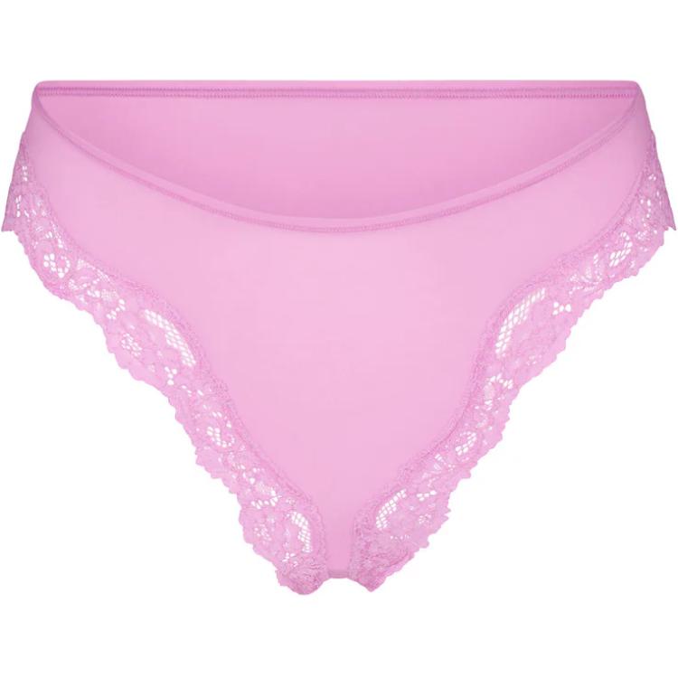 

Подходящие для всех кружевные трусики-танга для женщин, 1 шт, цвет «лепесток» Skims, 1 pack (petal color)