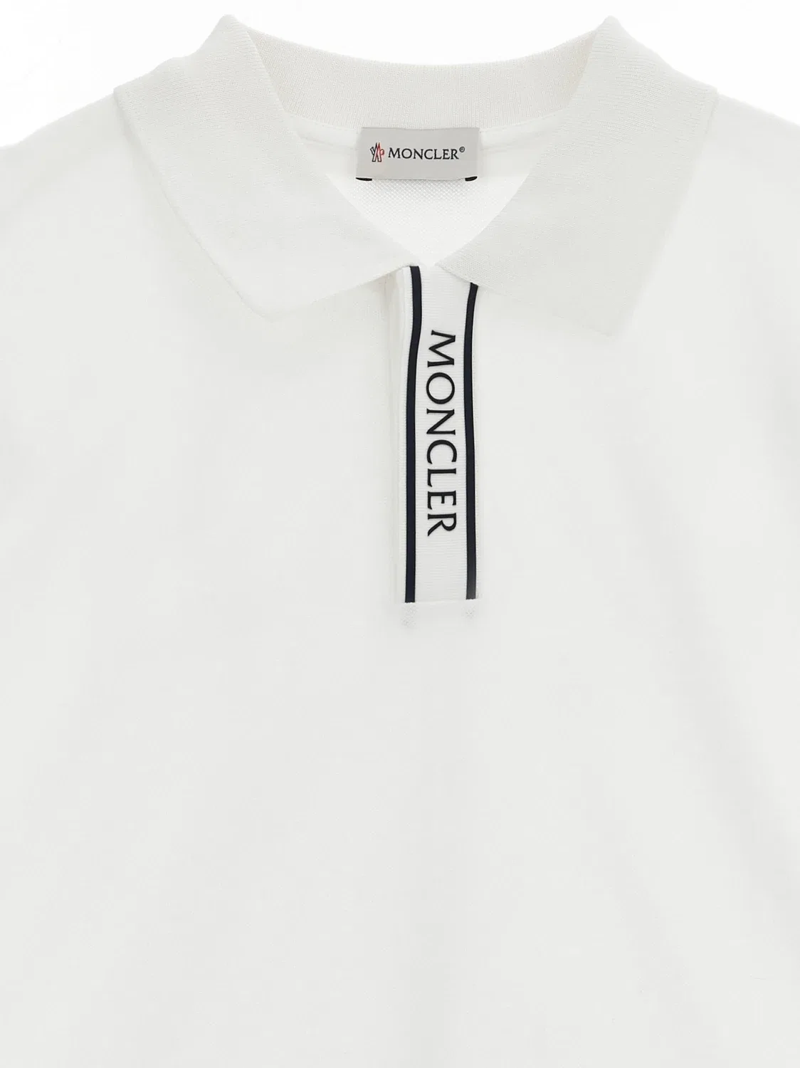 Поло с логотипом Moncler Enfant, белый — фото 3