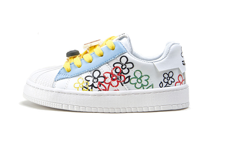 

Детские кроссовки для скейтбординга SMILEY x Low Top, разноцветные SNORKS, белый