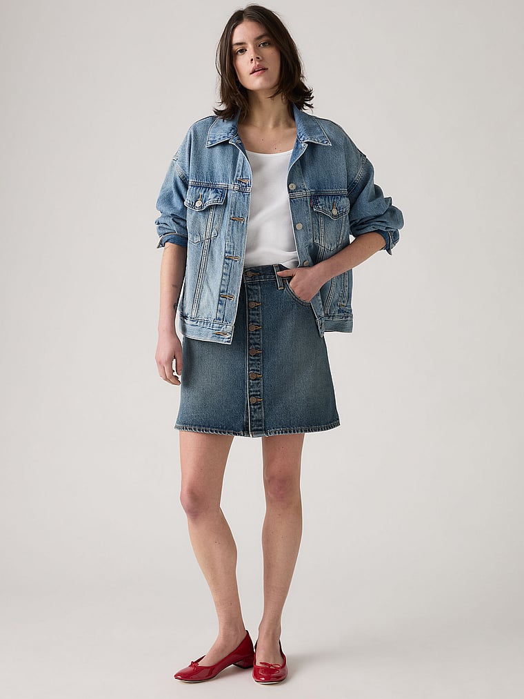 Юбка Levi'S в стиле ретро на пуговицах спереди Levi'S, синий — фото 3