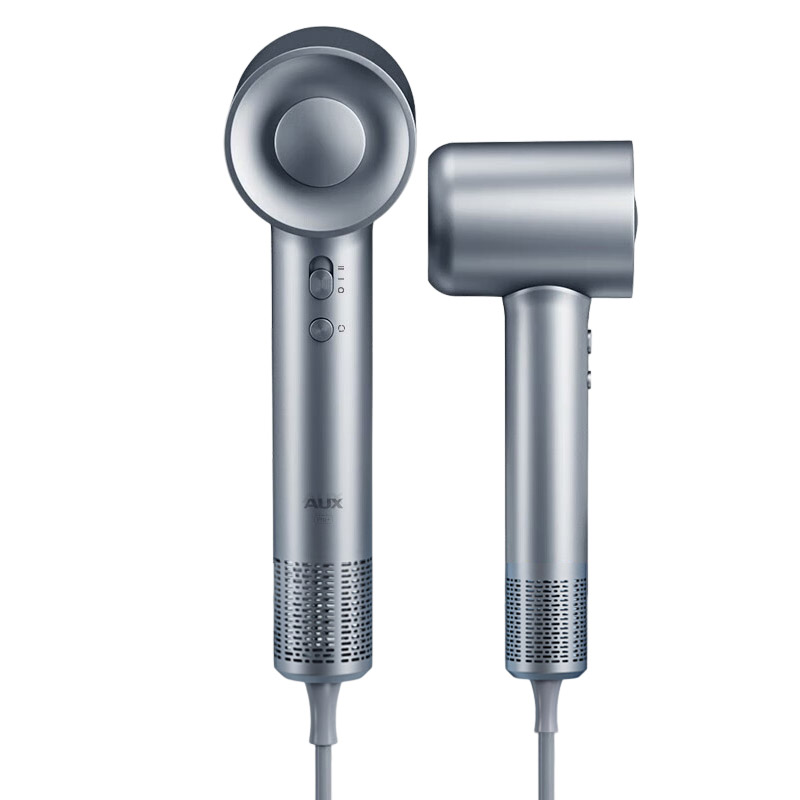 

G01-1 Фен для волос 1600W с отрицательными ионами Aux, AAB-16AG01 hair dryer silver gray