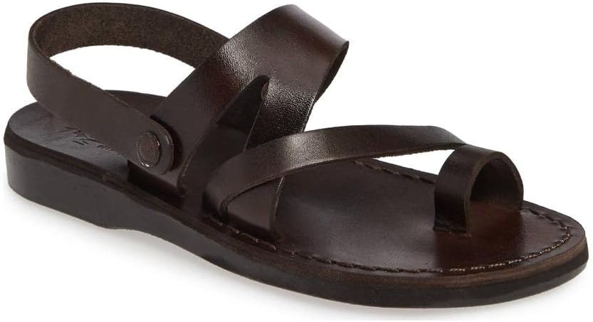 Бенджамин - кожаные сандалии на ремешке сзади - мужские сандалии Jerusalem Sandals, коричневый