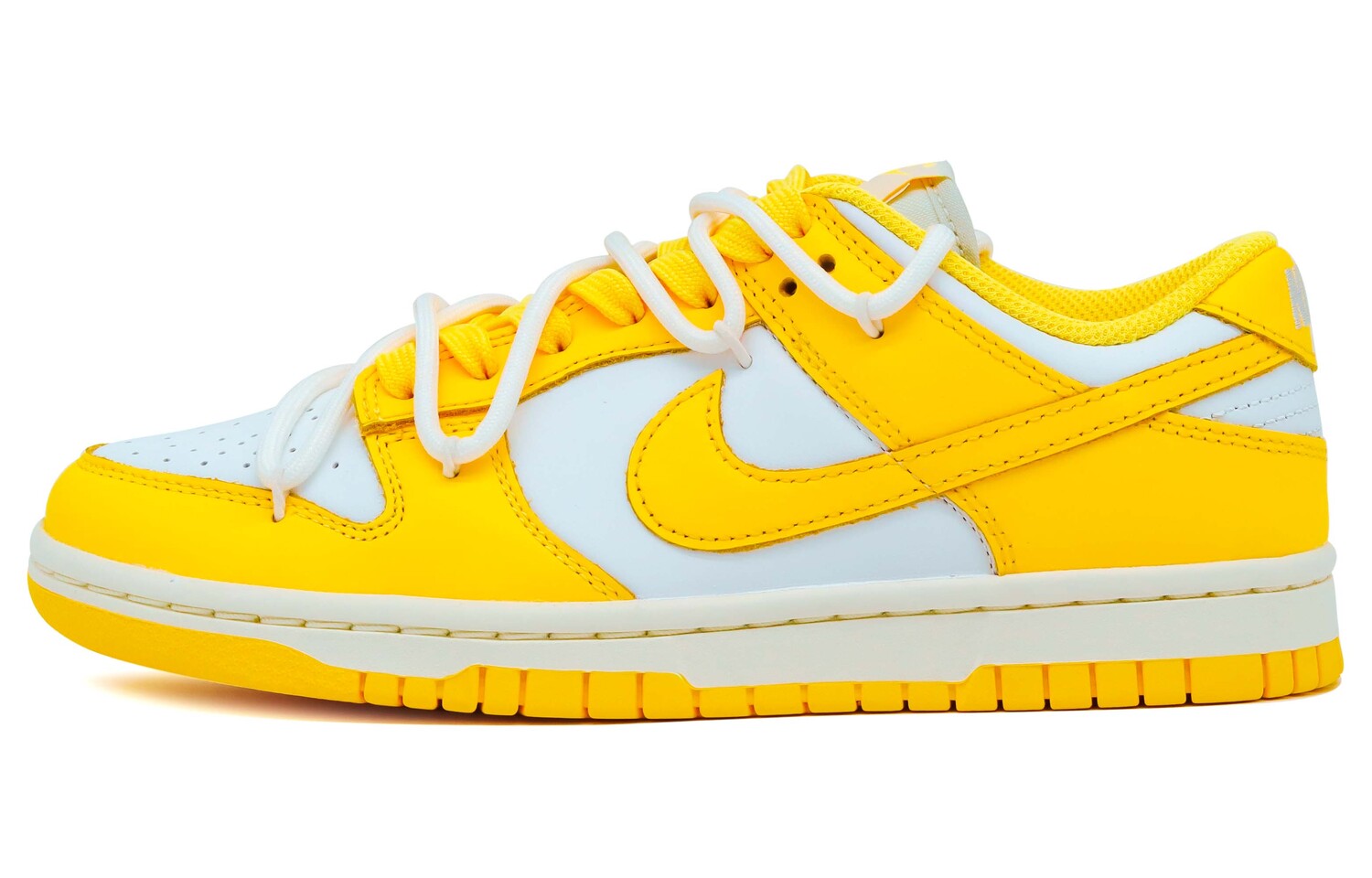 

Кроссовки для скейтбординга Dunk женские с низким верхом, желтый/белый Nike