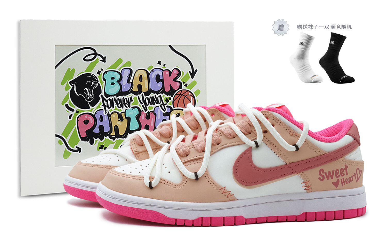 

Кроссовки Nike Dunk Skateboard Shoes Women's Low-Top Pink/White, Розовый, Кроссовки Nike Dunk Skateboard Shoes Women's Low-Top Pink/White