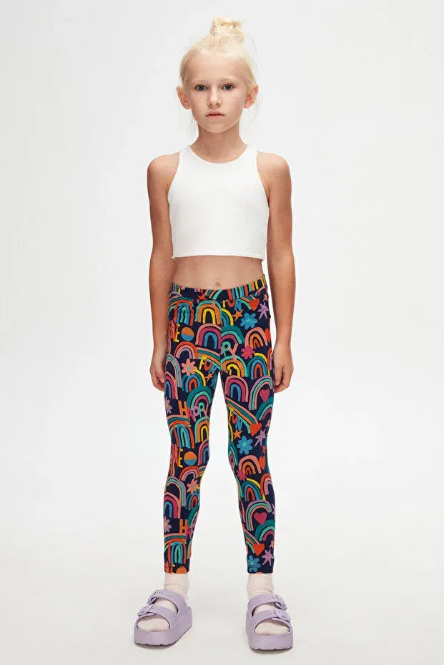 Детские леггинсы с принтом Brave & Happy Girl Lovetti, Patterned