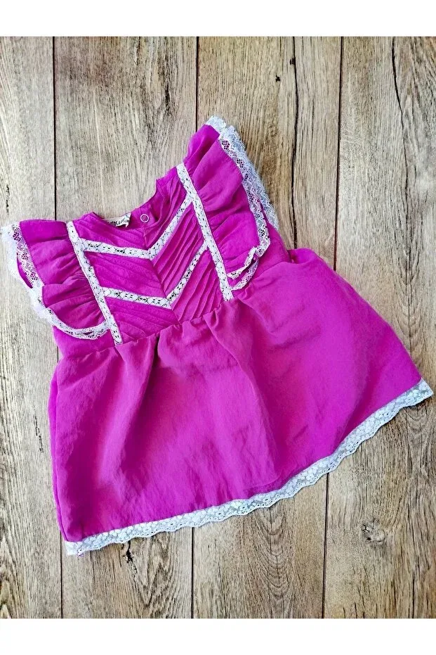 Детское платье для девочек с вышивкой Elegant Mini Kids Baby, Fuchsia