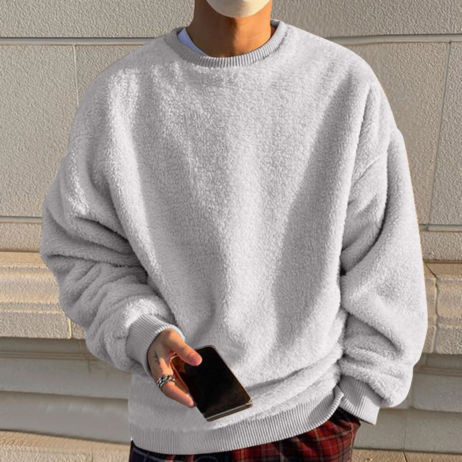 Мужской свитшот с принтом Fleece Sweatshirt, Grey — фото 3