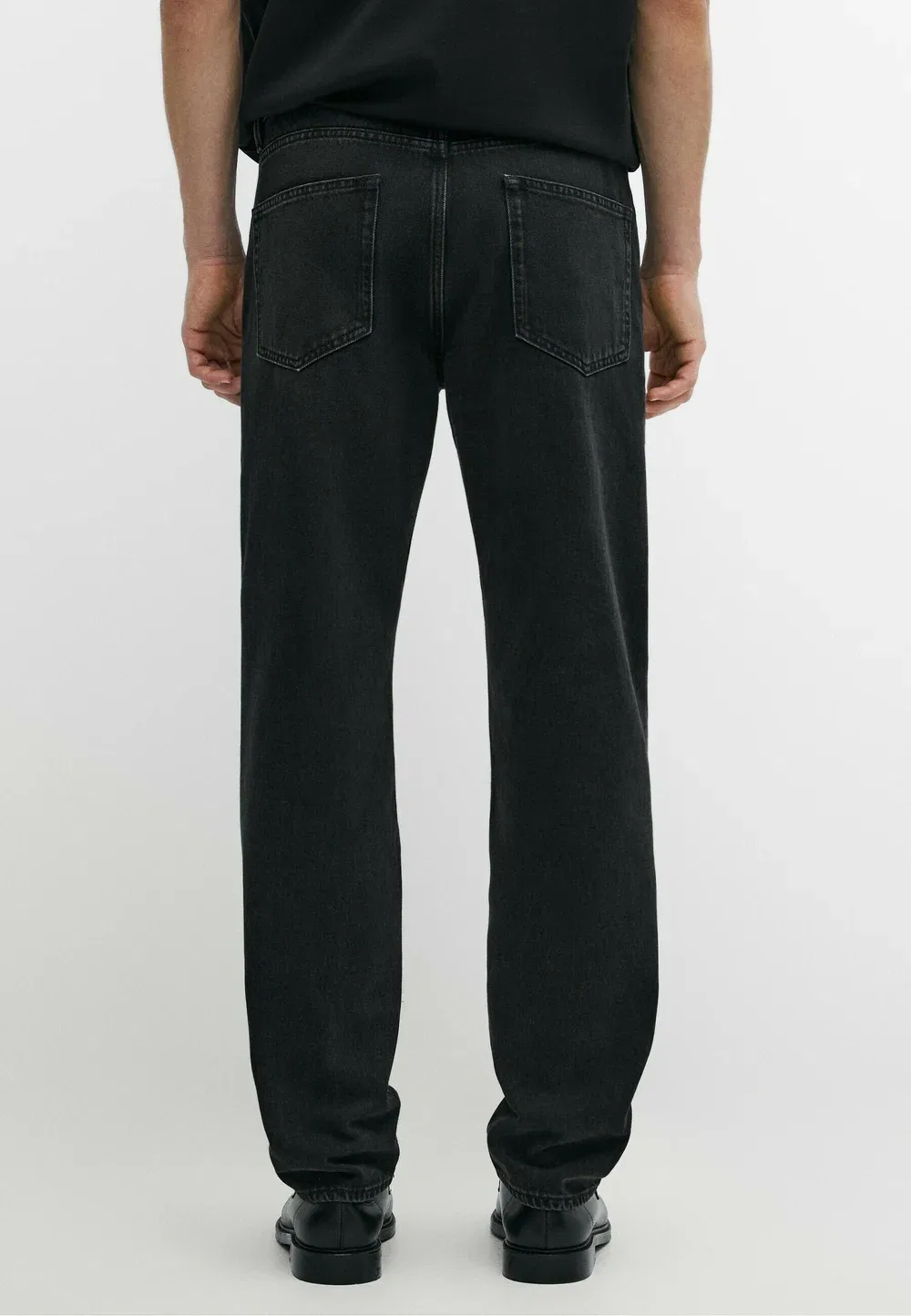 Джинсы зауженного кроя - джинсы зауженного кроя Massimo Dutti, Dark Grey — фото 3