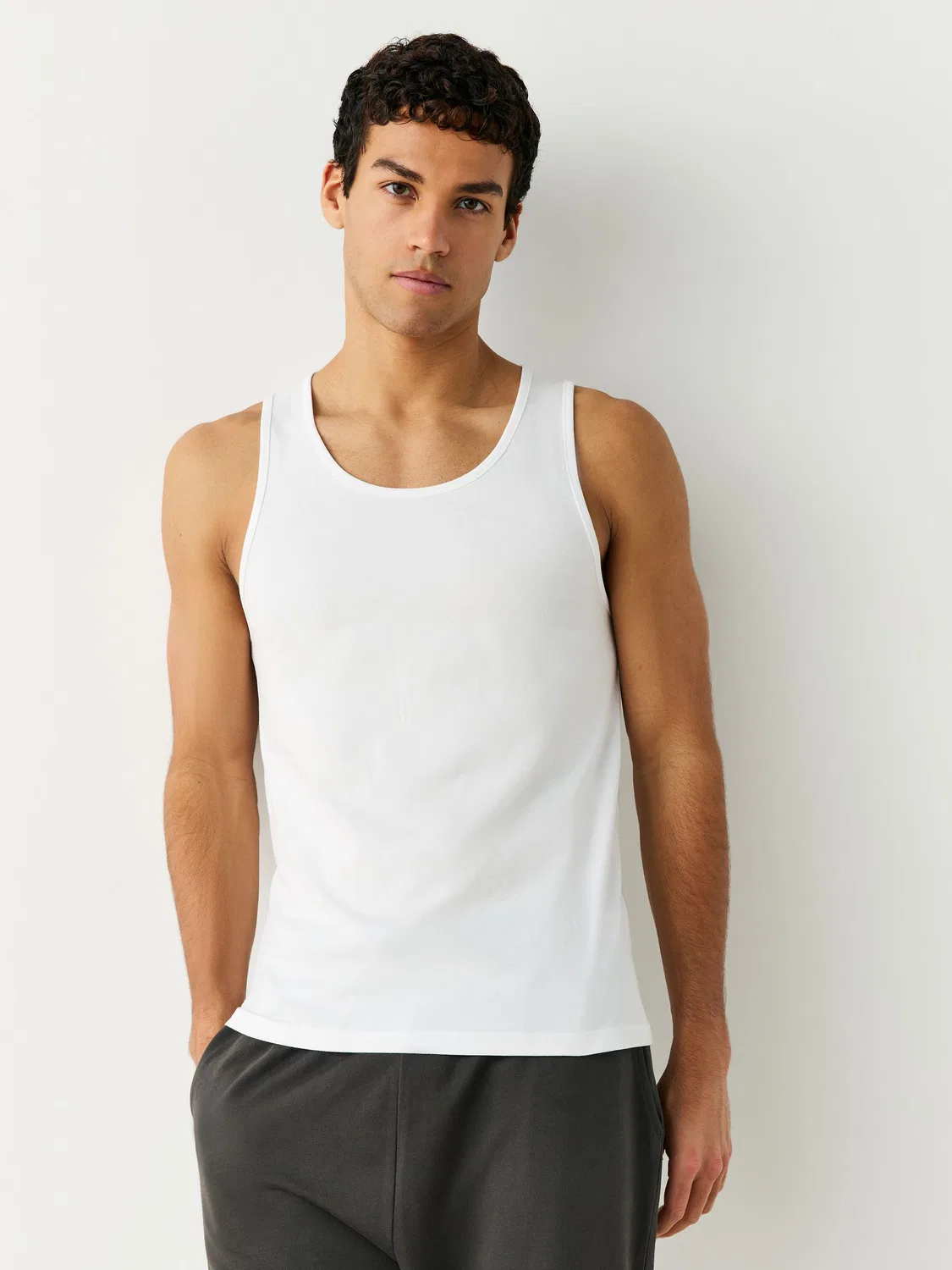 Майка Next Slim Fit, 2 шт., белый — фото 2